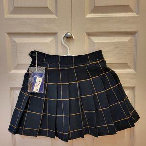 Plaid Skirt Dark Green